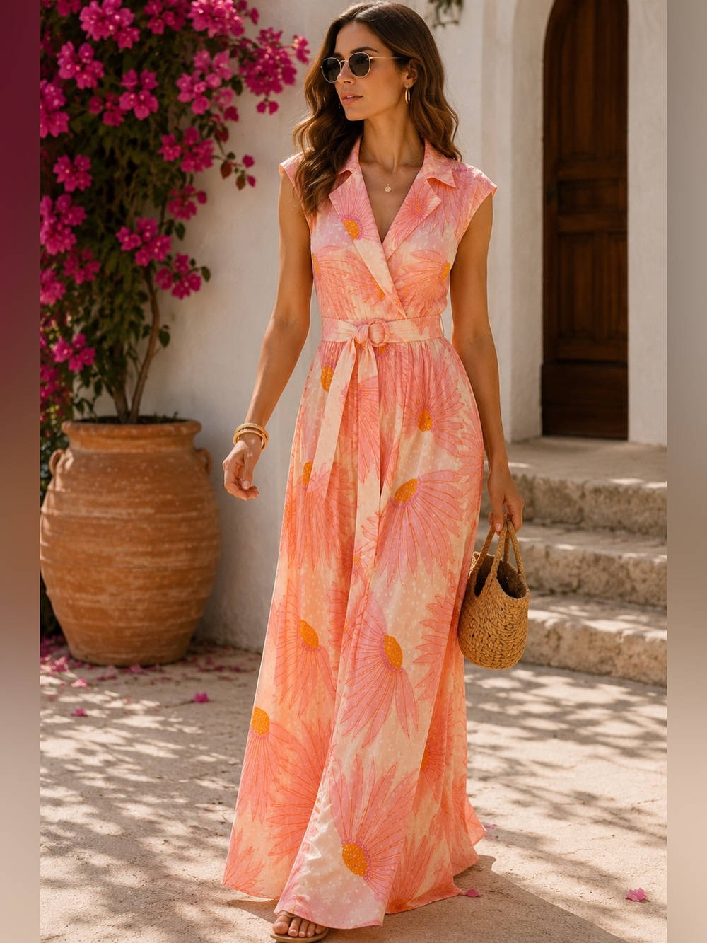 NWOT Kate Spade New York Silk Floral Wrap Maxi Dress MSRP $495 Size 2